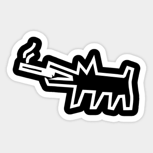 Smoking Dog Sticker